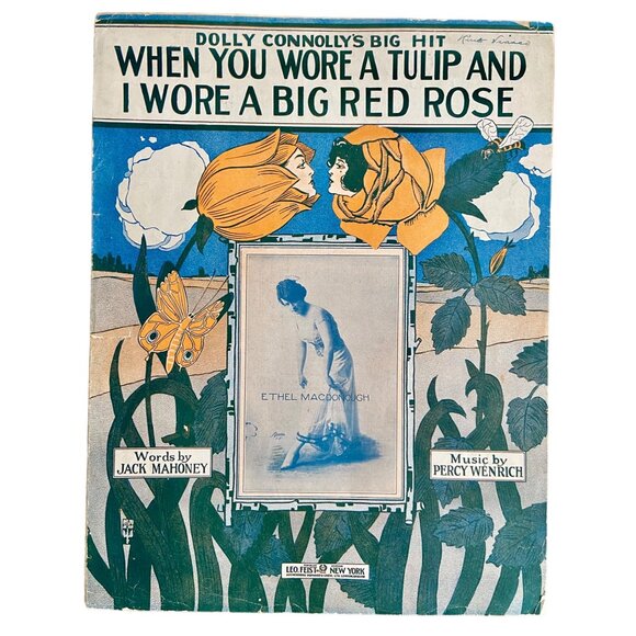 Vintage 1914 Sheet Music: "When You Wore A Tulip & I Wore A Big Red Rose" - Picture 1 of 3